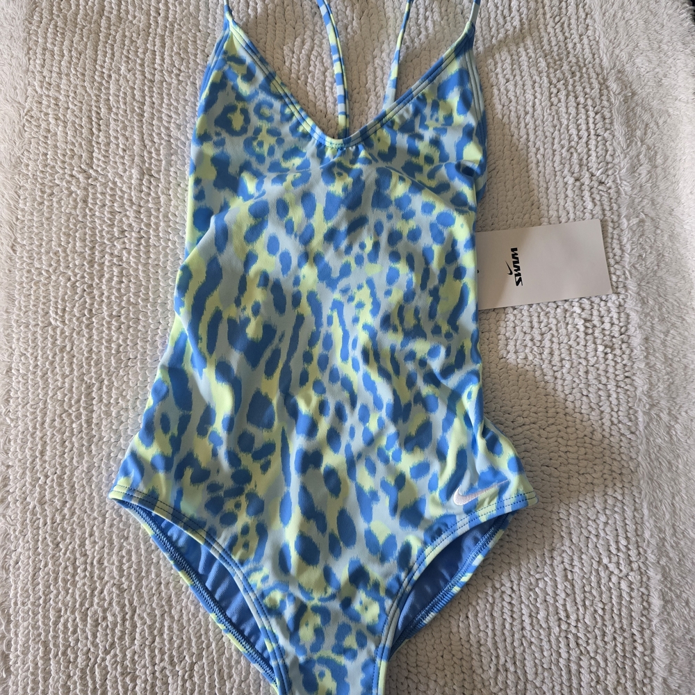 Nike Girl's One Piece Swimsuit - Blue and Yellow